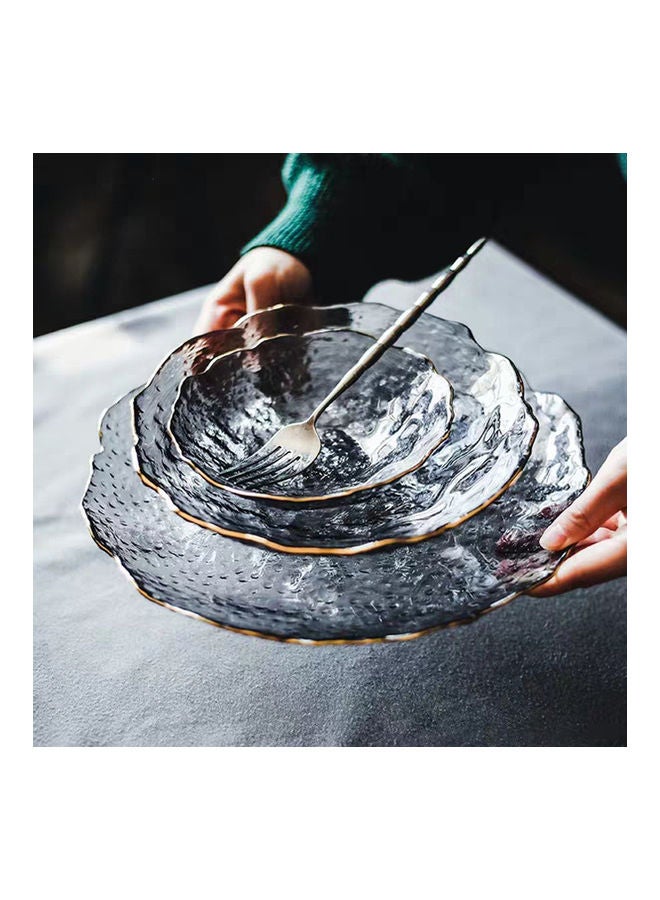 شور طبق تقديم زجاجي رمادي 20.5x4.5سم - Image 3