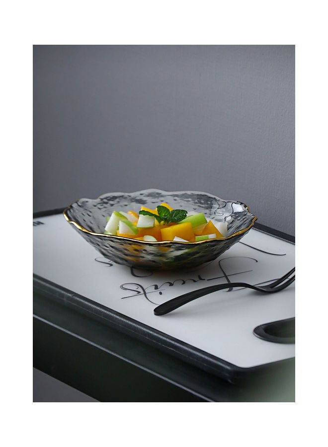 شور طبق تقديم زجاجي رمادي 20.5x4.5سم - Image 4