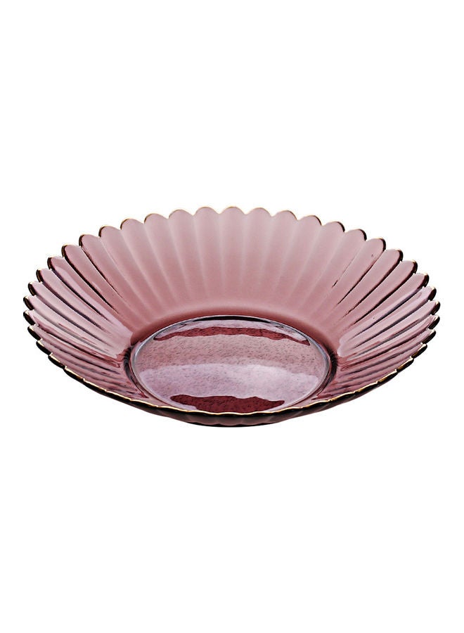 شور طبق تقديم زجاجي أحمر 19.4x19.4x3.6سم - Image 1