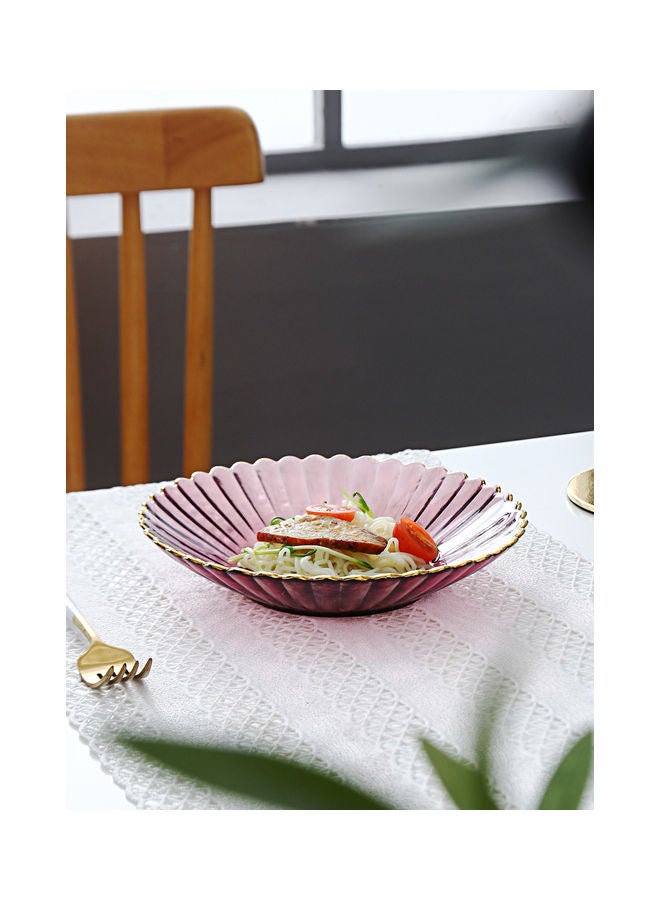 شور طبق تقديم زجاجي أحمر 19.4x19.4x3.6سم - Image 2