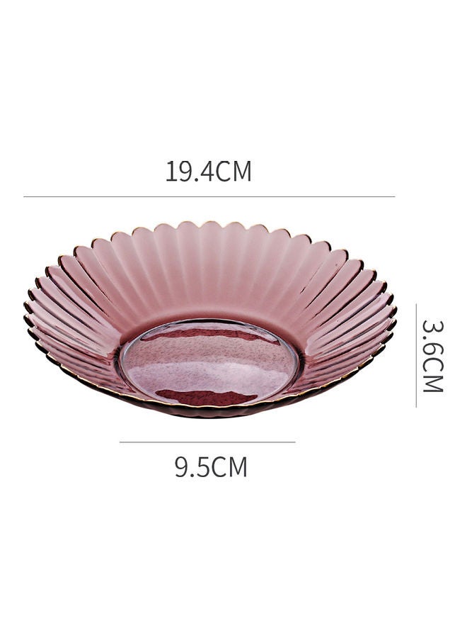 شور طبق تقديم زجاجي أحمر 19.4x19.4x3.6سم - Image 4