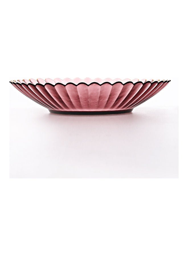 شور طبق تقديم زجاجي أحمر 19.4x19.4x3.6سم - Image 5