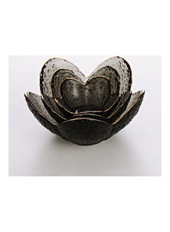 Shuer 3-Piece Lotus Glass Bowls Grey 16.5x7.5x9cm  - Image 5