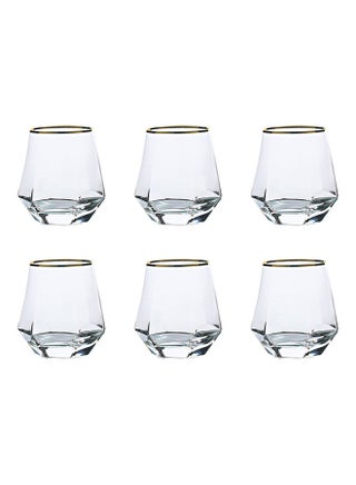 6-Piece Hexagonal Low Glass Set Clear 9.2x9.3cm - v1617895922/N46400579A_1