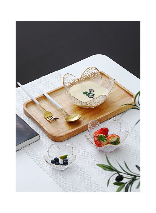 Shuer 3-Piece Lotus Glass Bowls Clear 16.5x7.5x9cm  - Image 2