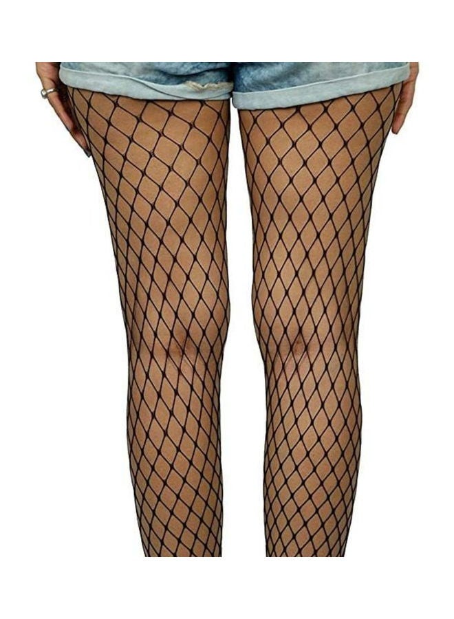 High Waist  Pantyhose Tights Fishnet Stockings Black  - Image 2