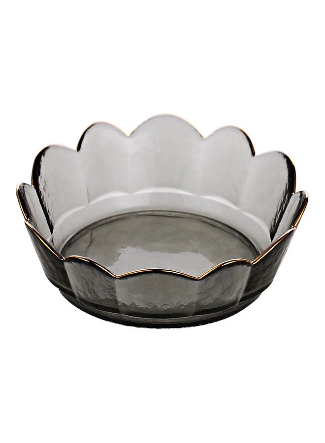 شور طبق تقديم زجاجي رمادي 19.7x19.7x6.5سم - Image 1