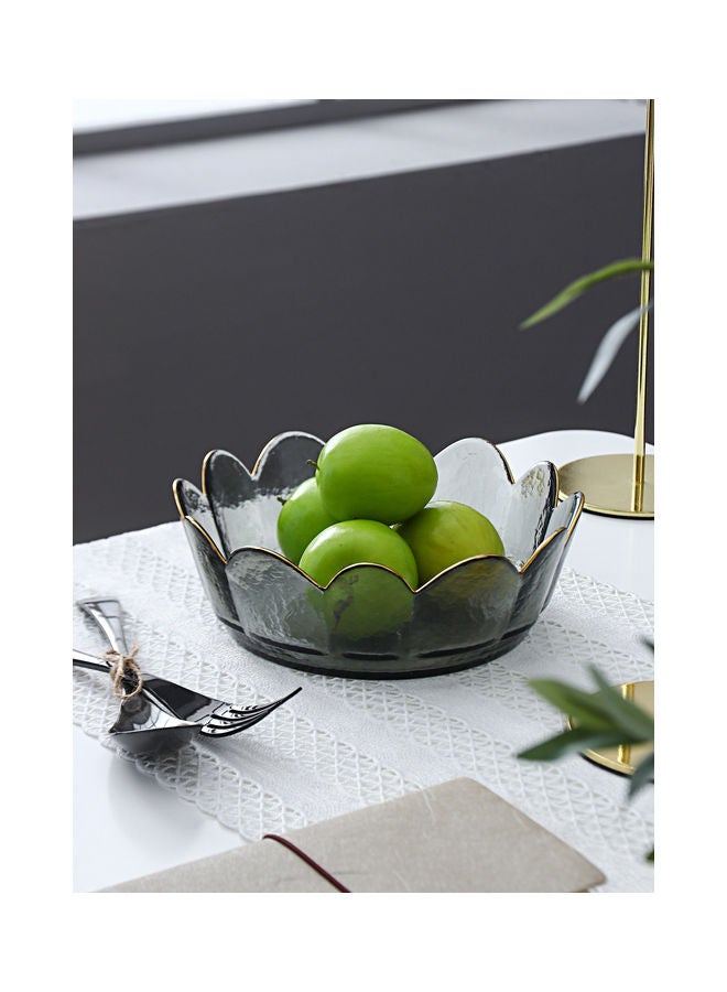 شور طبق تقديم زجاجي رمادي 19.7x19.7x6.5سم - Image 2