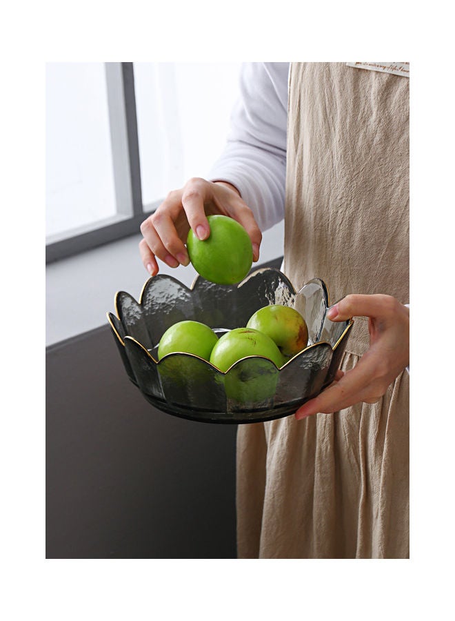 شور طبق تقديم زجاجي رمادي 19.7x19.7x6.5سم - Image 3