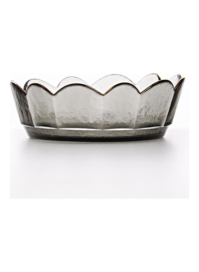 شور طبق تقديم زجاجي رمادي 19.7x19.7x6.5سم - Image 5