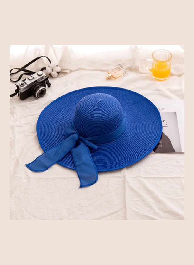 Beauenty Big Brim Straw Hat Blue 