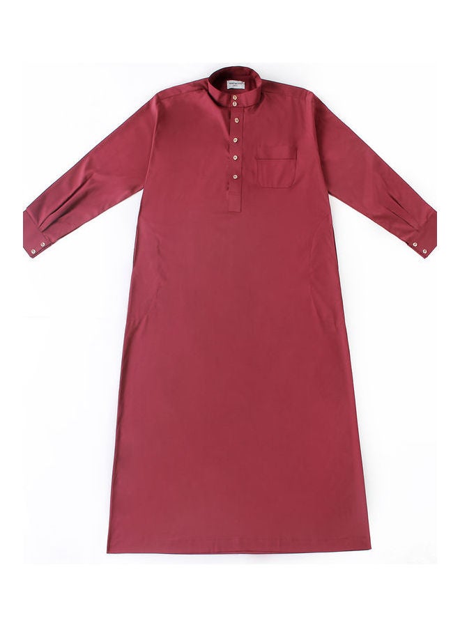 Comfortable Long Sleeve Abaya Red - Image 1
