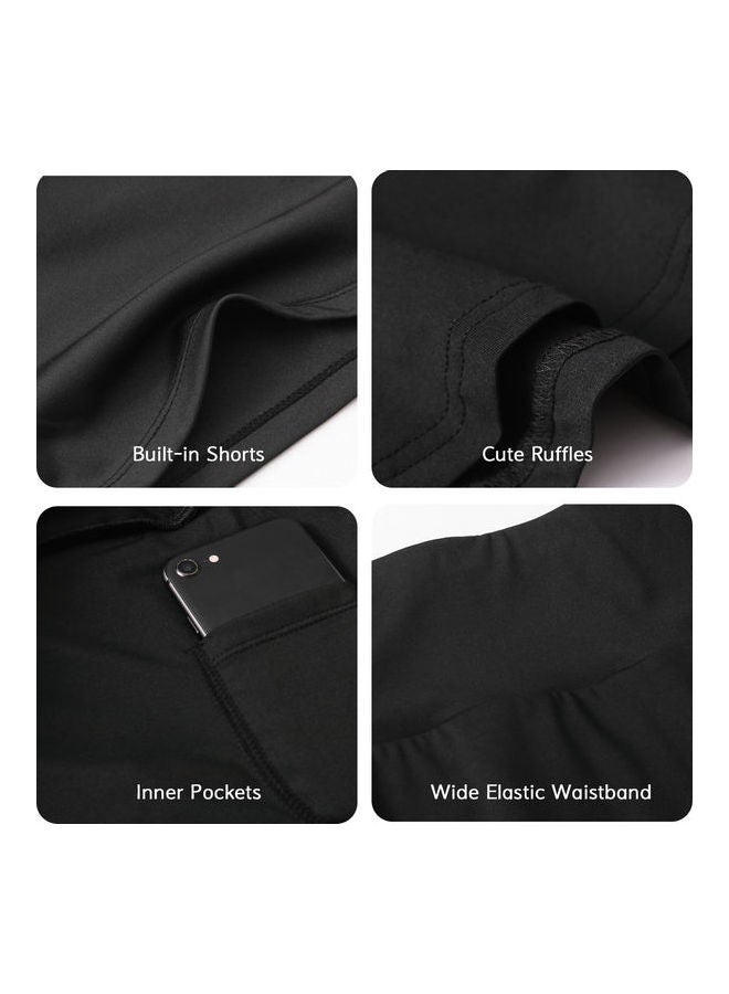 Ruffled Sports Skirt Black  - Image 3