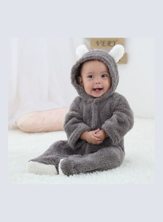 Generic Long Sleeve Hooded Climbing Romper Suits Grey  - Image 2