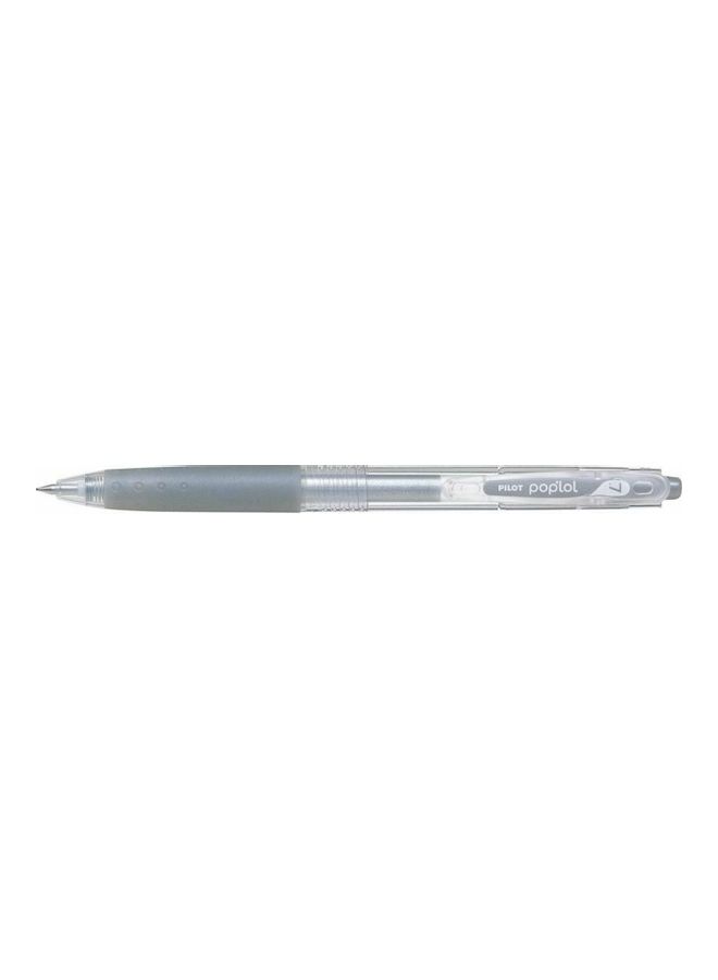 PILOT Poplol Retractable Rollerball Pen Silver 