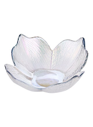 Lily Pattern Glass Bowl Clear 19.5x19.5x7.3cm - v1617899829/N46400636A_1
