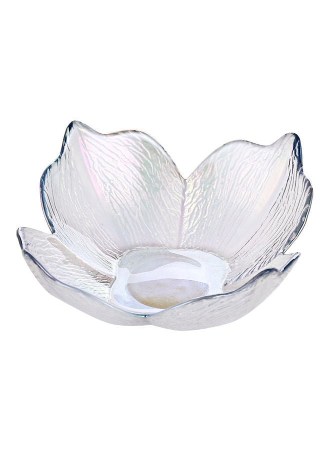 شور صحن عميق بتصميم زنبق شفاف 19.5x19.5x7.3سم  - Image 1