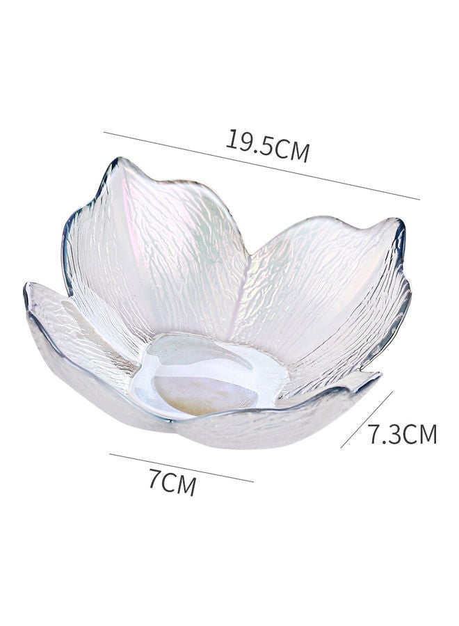 شور صحن عميق بتصميم زنبق شفاف 19.5x19.5x7.3سم  - Image 4