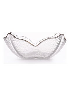 Shuer Lily Pattern Glass Bowl Clear/Gold 19.5x19.5x7.3cm  - Image 5