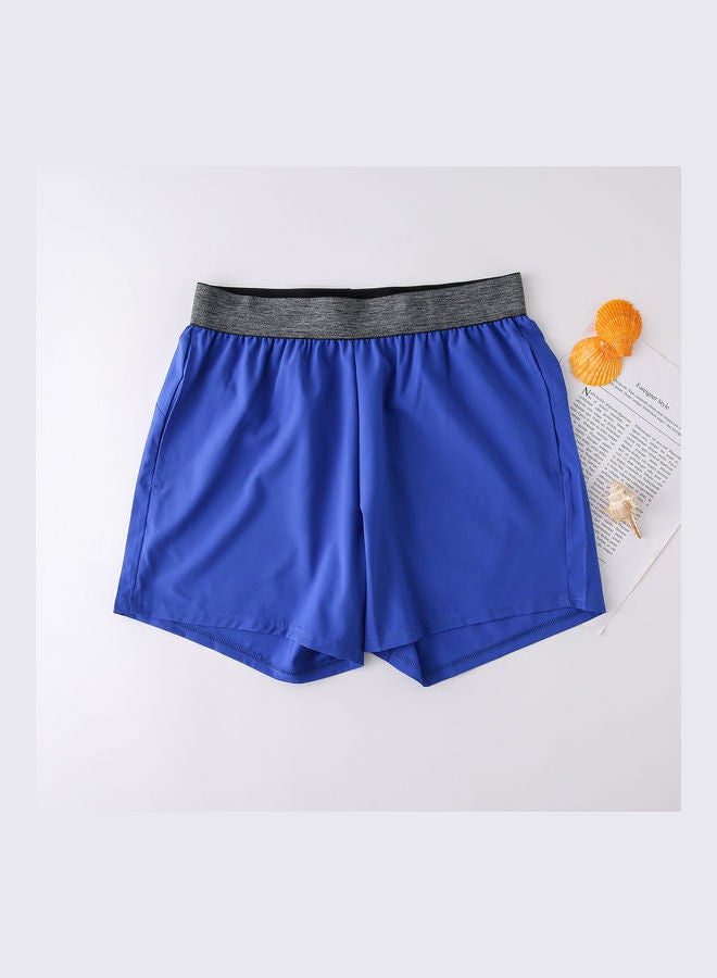 Quick-drying Sports Shorts with Pockets Blue  - Image 4