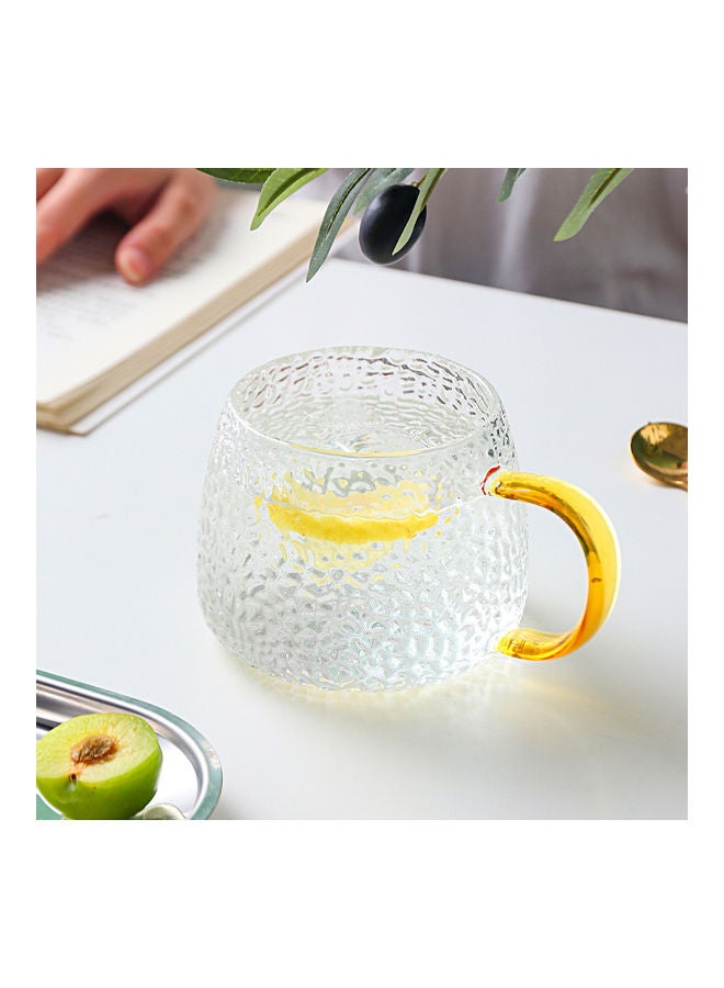 Shuer - Hammer Glass Pineapple Cup Clear/Gold 12x8cm - Image 1