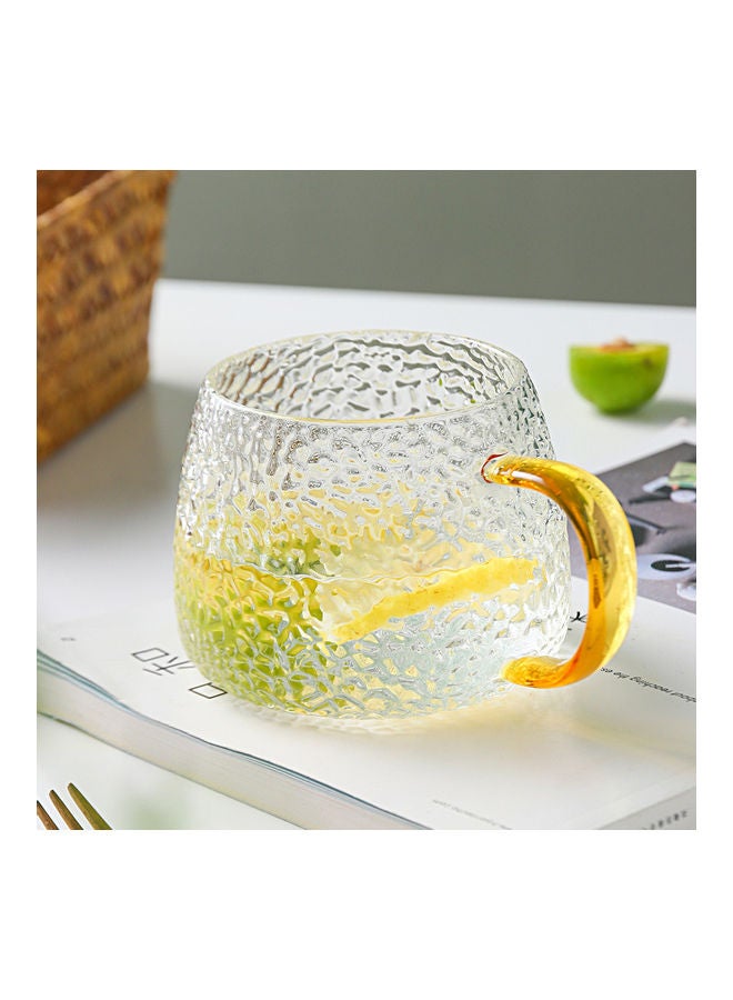 Shuer - Hammer Glass Pineapple Cup Clear/Gold 12x8cm - Image 1