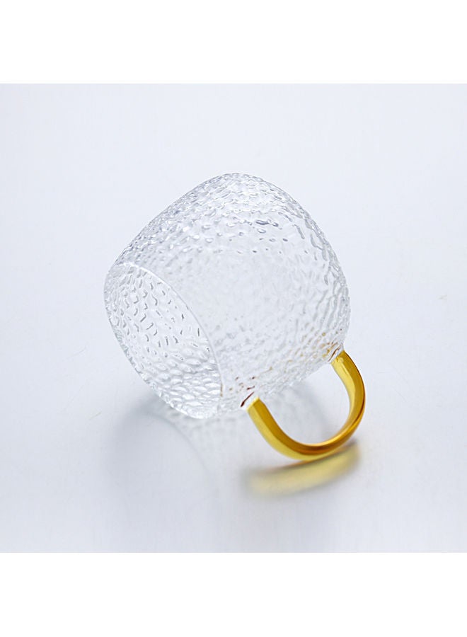 Shuer - Hammer Glass Pineapple Cup Clear/Gold 12x8cm - Image 1