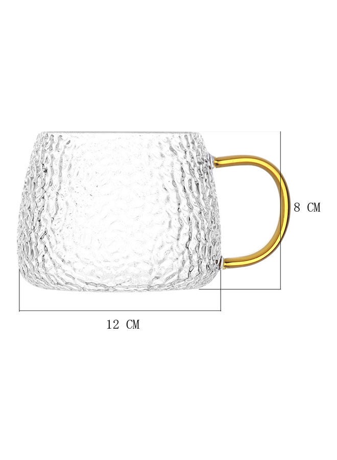 Shuer - Hammer Glass Pineapple Cup Clear/Gold 12x8cm - Image 1