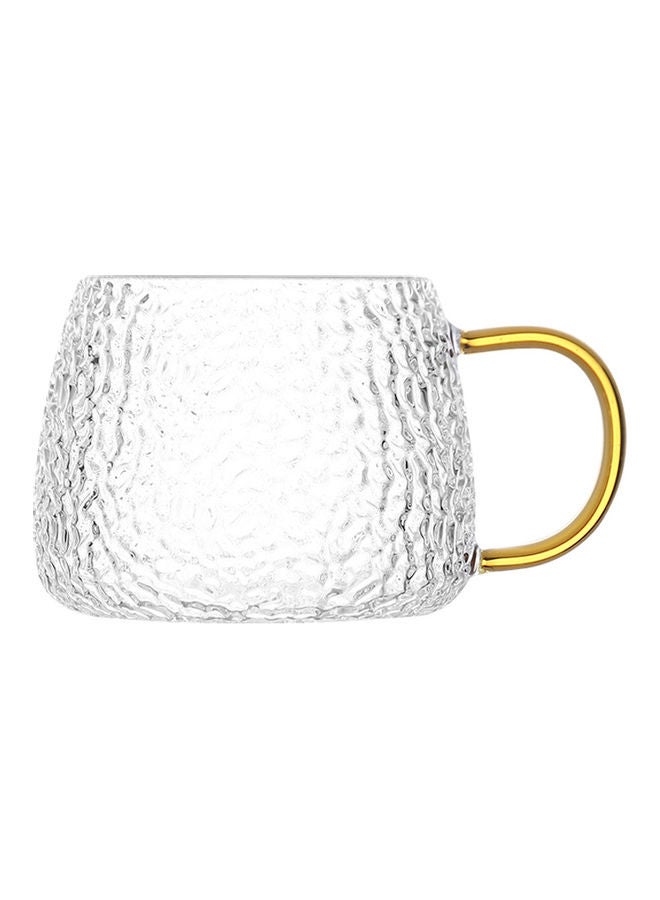 Shuer - Hammer Glass Pineapple Cup Clear/Gold 12x8cm - Image 1