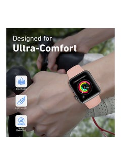 PROMATE Solo Loop Strap for Apple Watch 38mm/40mm, Durable Stretchy Silicone Loop Sport Wristband With Sweat-Proof Design for Apple Watch Series 1, 2, 3, 4, 5, 6, SE, Size-Small, Loop-40S Pink  - Image 4