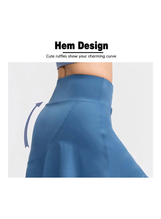 Quick Dry Ruffled Sport Skirt Blue  - Image 5