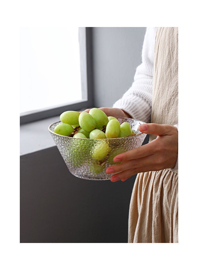 Shuer Round Glass Bowl Clear 16x7.7x8cm - Image 3
