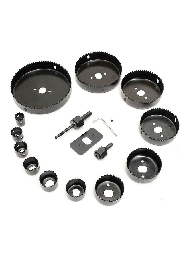Generic 21-Piece Carbide Drill Bit Hole Saw Set Black  - Image 2