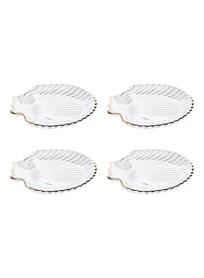 Shuer 4-Piece Glass Plates Clear 14x12x1.6cm  - Image 1