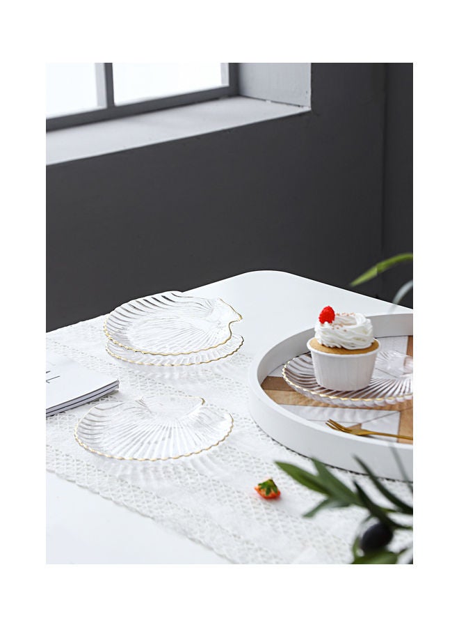 Shuer 4-Piece Glass Plates Clear 14x12x1.6cm  - Image 2