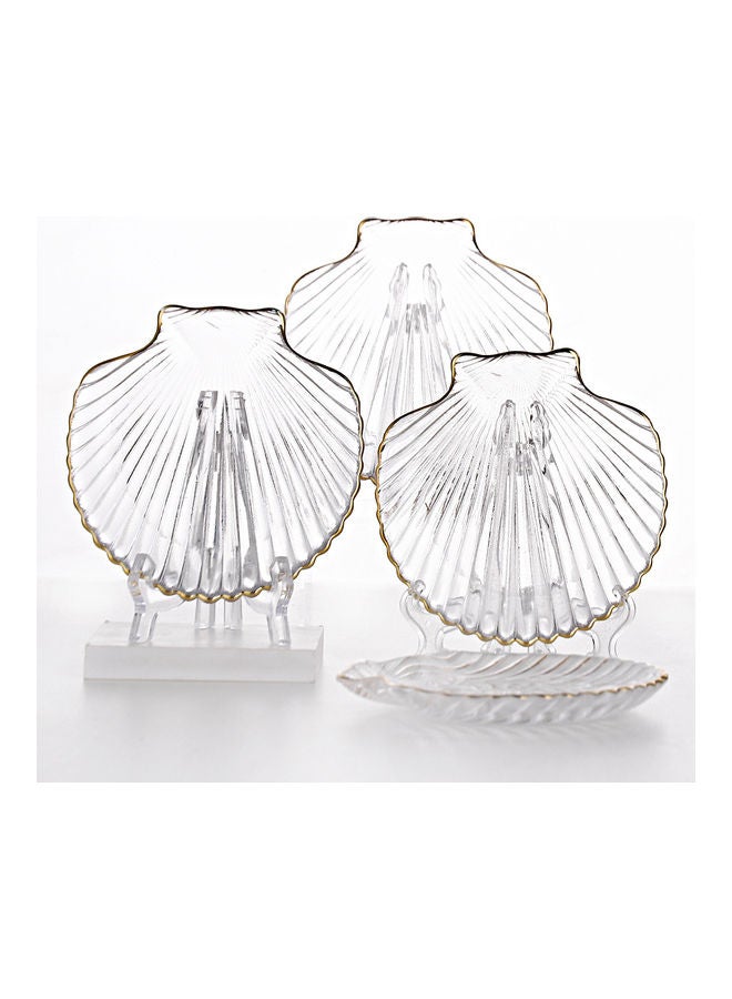 Shuer 4-Piece Glass Plates Clear 14x12x1.6cm  - Image 5