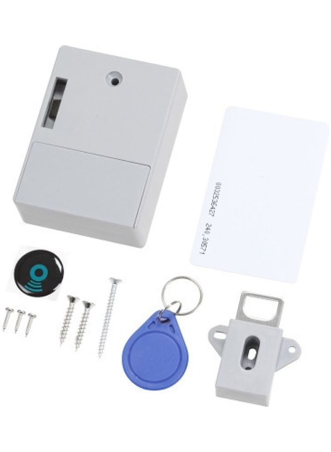 Generic - T3 ABS Magnetic Card Open Cabinet Induction Door Lock with Key Ring Multicolour - Image 1