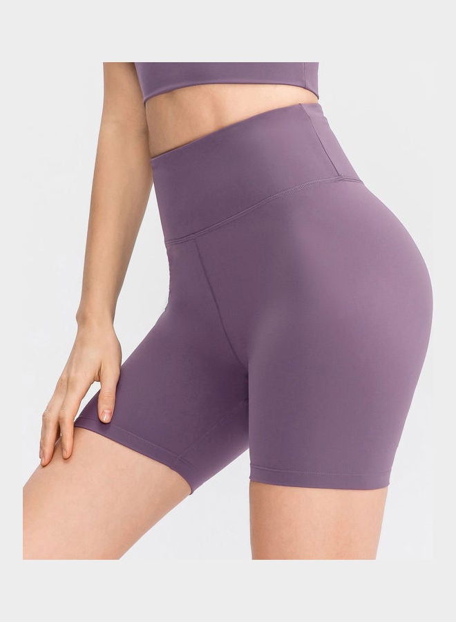 High Waist Shorts Purple  - Image 2