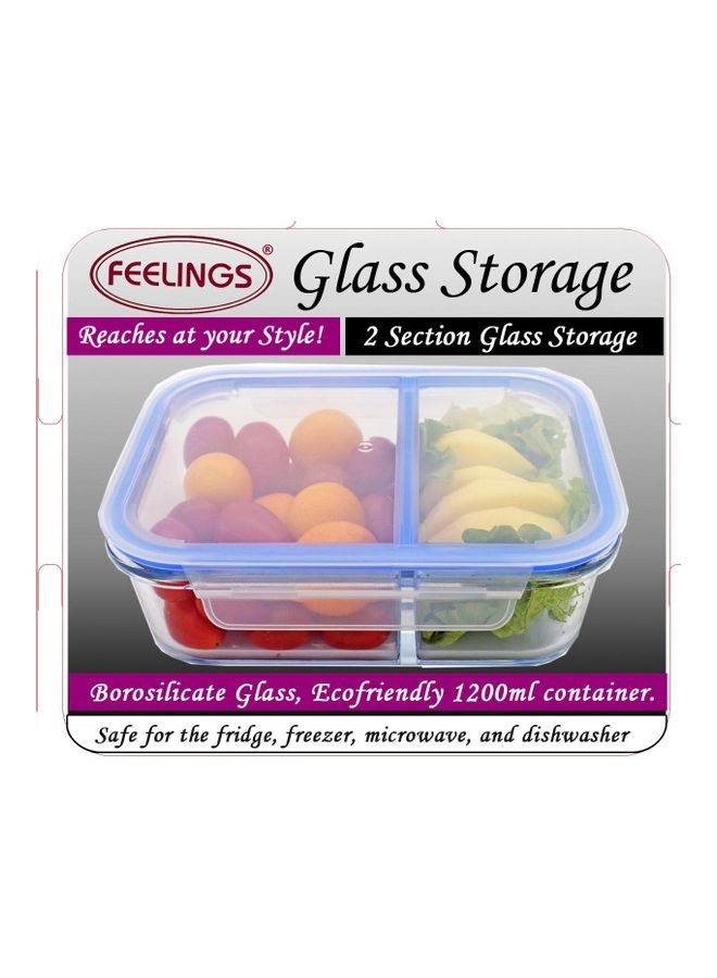 Feelings Glass Storage With Partition Assorted  - Image 2