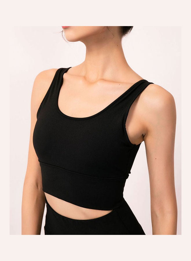 Solid Sports Bra Black - Image 1
