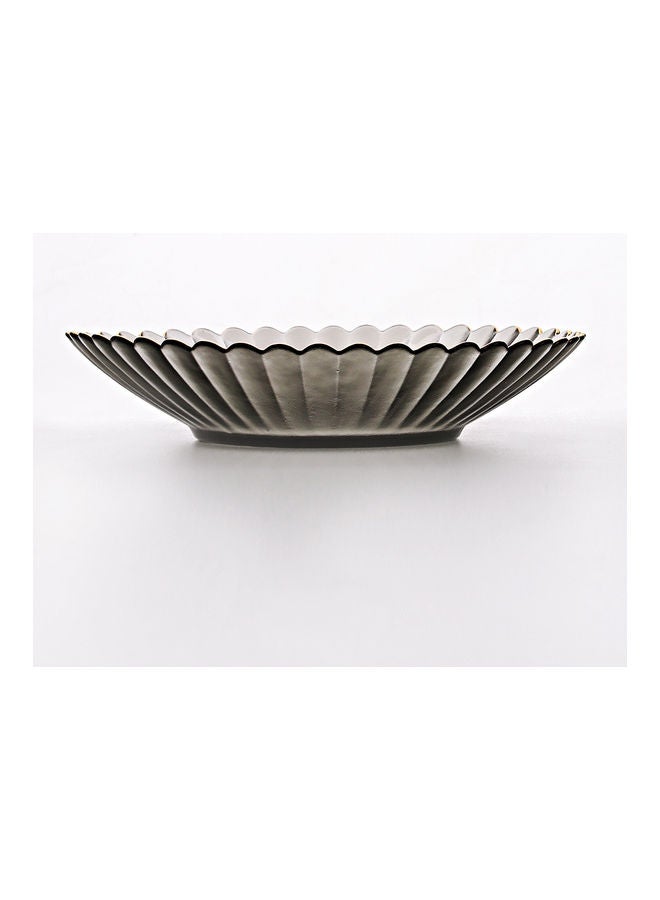 شور طبق تقديم زجاجي رمادي 19.4x19.4x3.6سم - Image 5