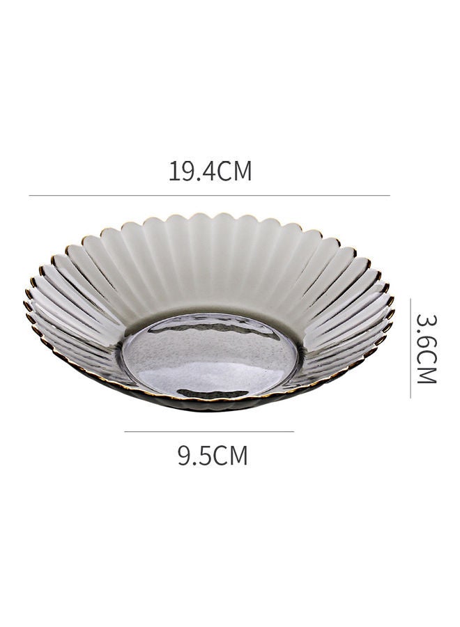 شور طبق تقديم زجاجي رمادي 19.4x19.4x3.6سم - Image 4