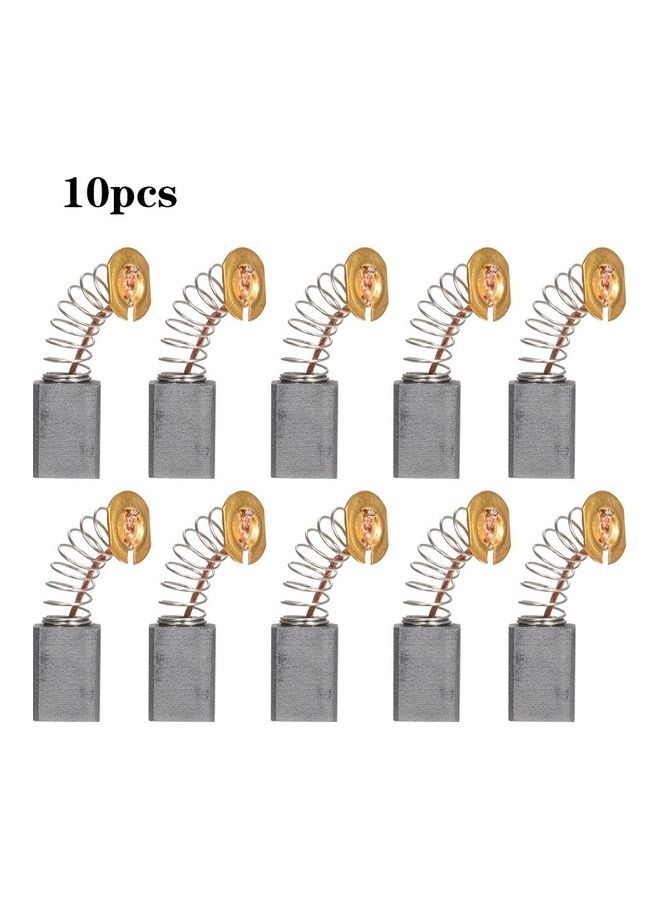 Generic - 10-Piece Replacement Carbon Motor Brush Set Grey/Gold/Silver - Image 1