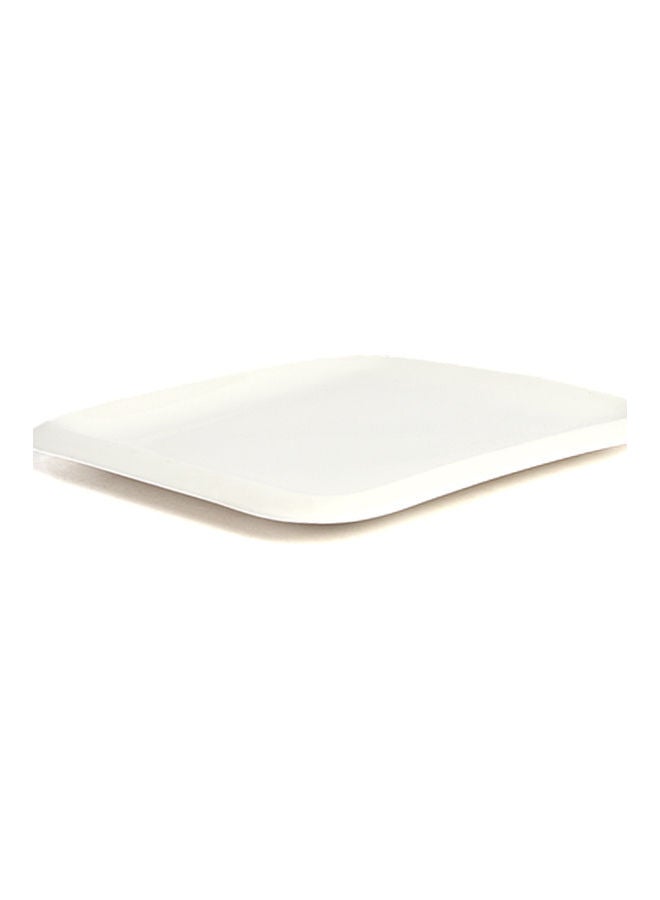 Squalo Porcelain Square Serving Plate White 20x20x2cm - Image 2