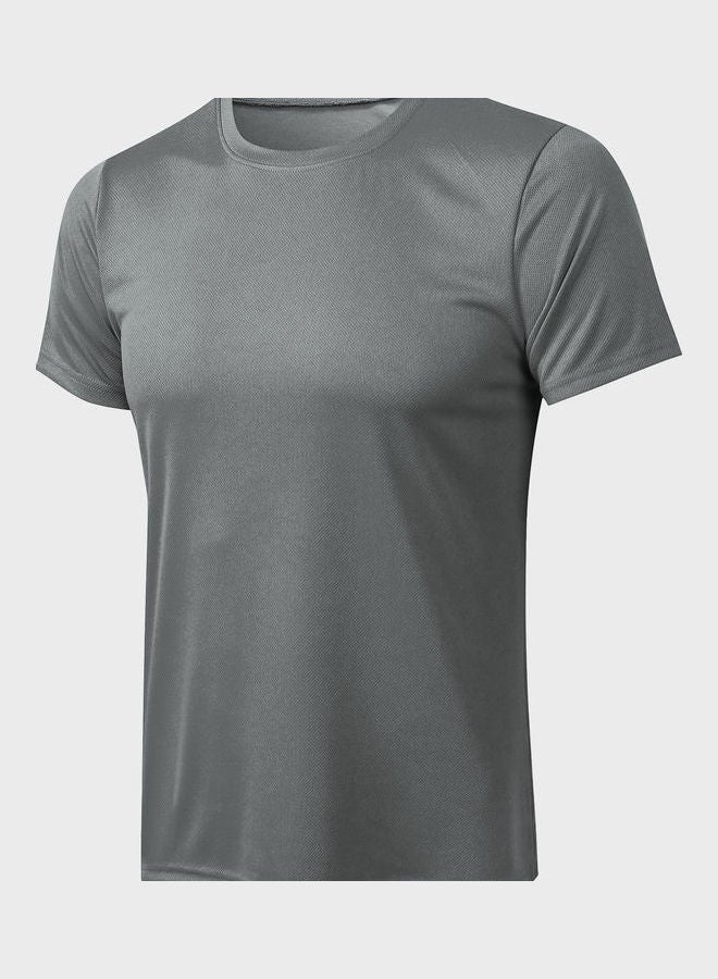 Short Sleeve Tee Top Grey  - Image 1