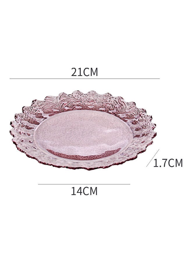 شور طبق تقديم زجاجي أحمر 21x14x1.7سم - Image 4