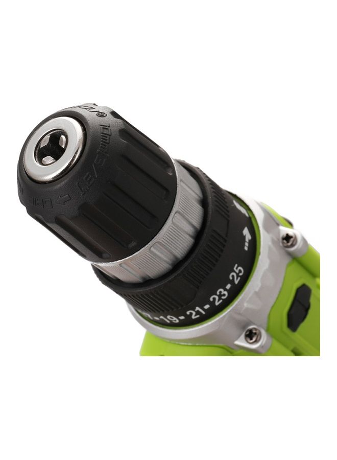 Electric Impact Cordless Drill With Battery And Charging Adapter Green/Black/Red - Image 3