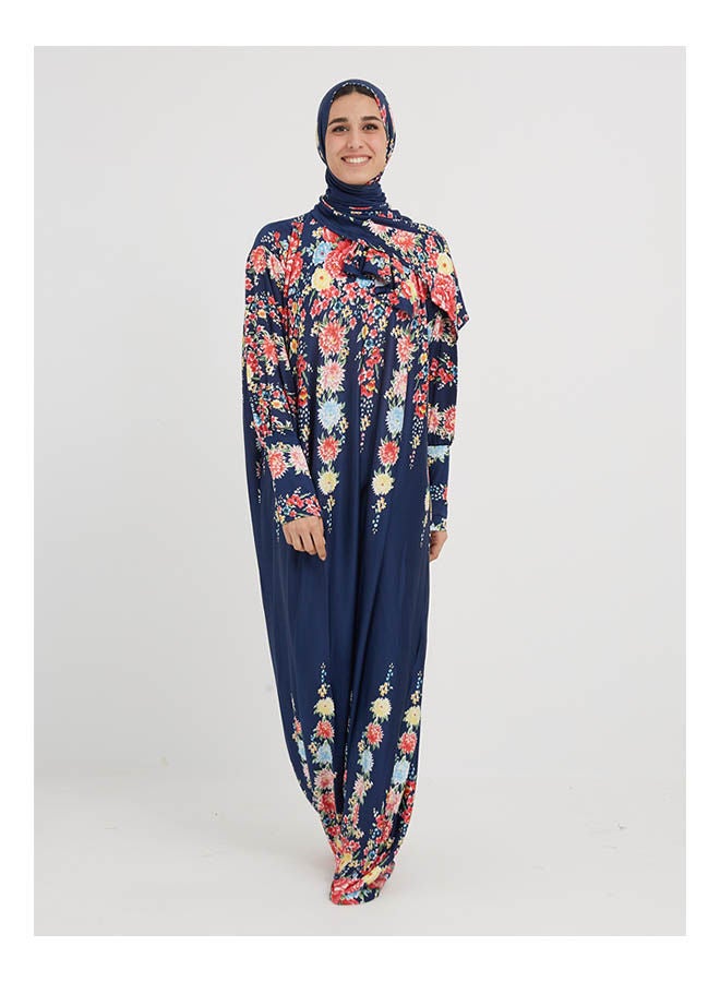 ARTLOOK Floral Printed Long Sleeve Maxi Isdal Multicolour - Image 1
