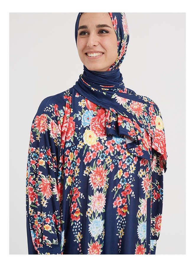 ARTLOOK Floral Printed Long Sleeve Maxi Isdal Multicolour - Image 3