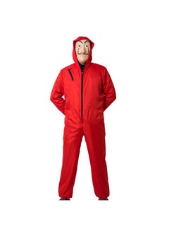 Mask Cosplay Jumpsuit Red